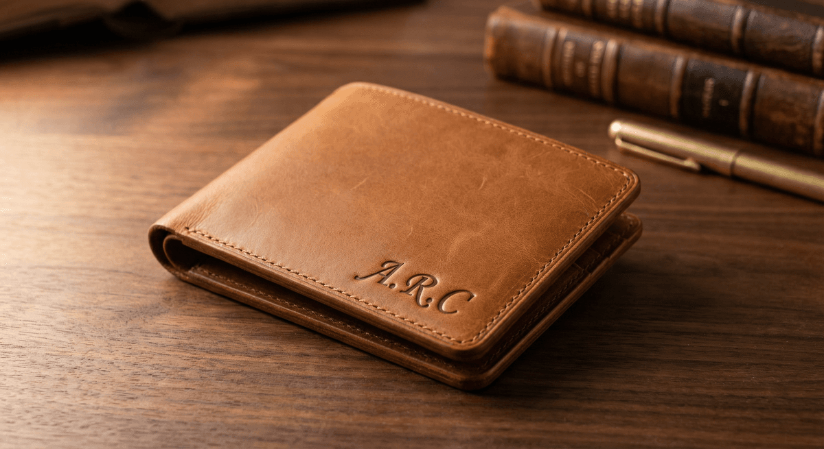 Monogram Wallet: Personalized Leather EDC Wallet