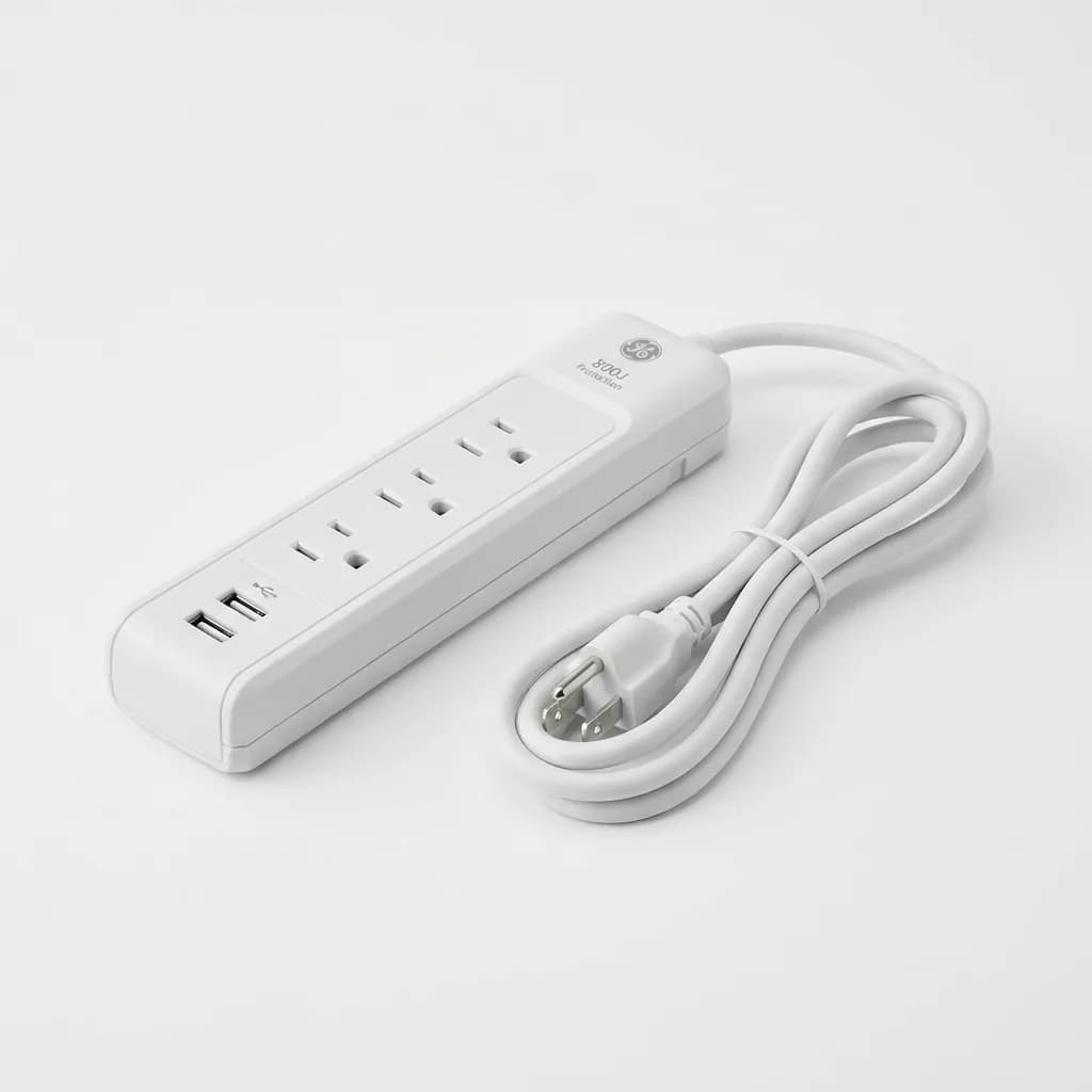 GE 3-Outlet Surge Protector with USB