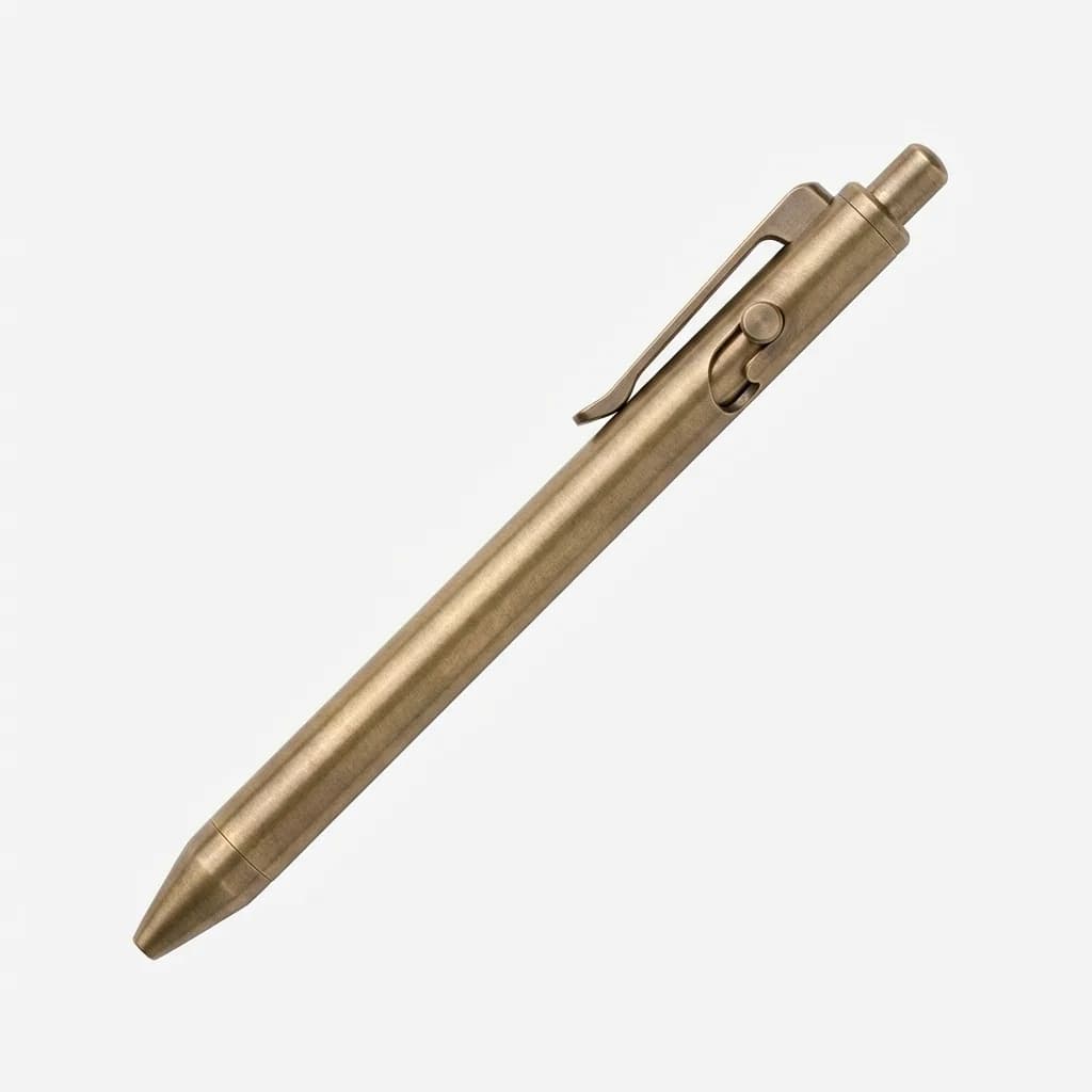 Tactile Turn Side Click Brass Pen