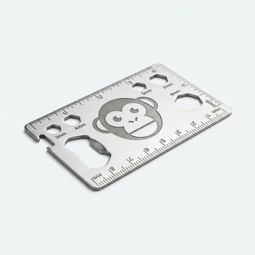 Monkey Business Card Tool with Metric Sizing
